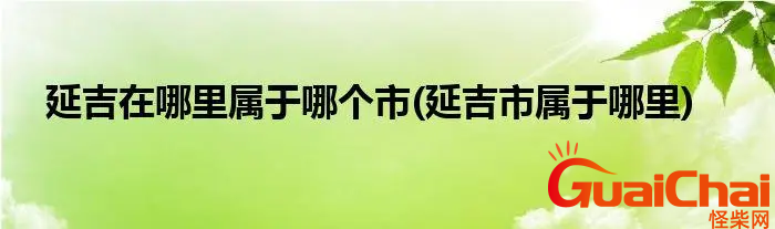 延吉市是哪个省的？延吉市属于什么地方？